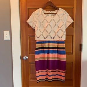 Anthropologie striped cocktail dress